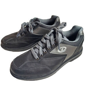 Dexter Match Play Mens Bowling Shoes Black Alloy RH SIZE 8.5 EE Replaceable Sole